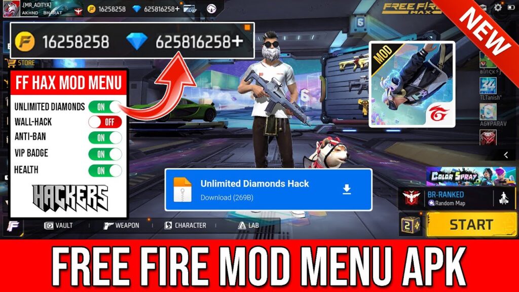 Free Fire Mod Menu APK Features
